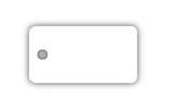 single plastic key tag