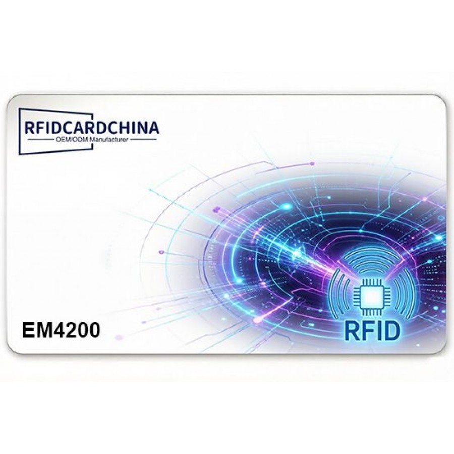 Preprinted CR80 125KHz EM4200 RFID Cards Pack of 100
