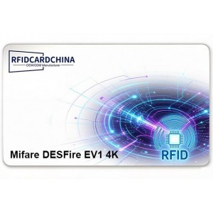 Preprinted CR80 13.56MHz NXP Mifare DESFire EV1 4K RFID Cards Pack of 100