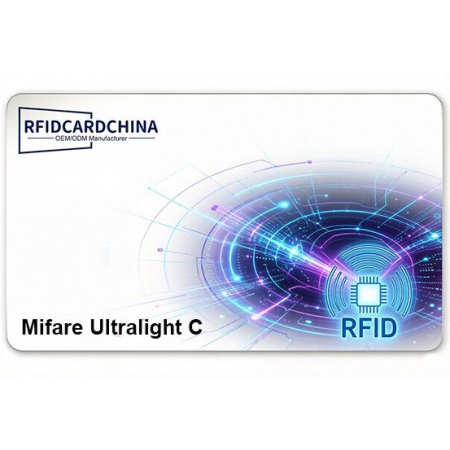 Preprinted CR80 13.56MHz NXP Mifare Ultralight C RFID Cards Pack of 100