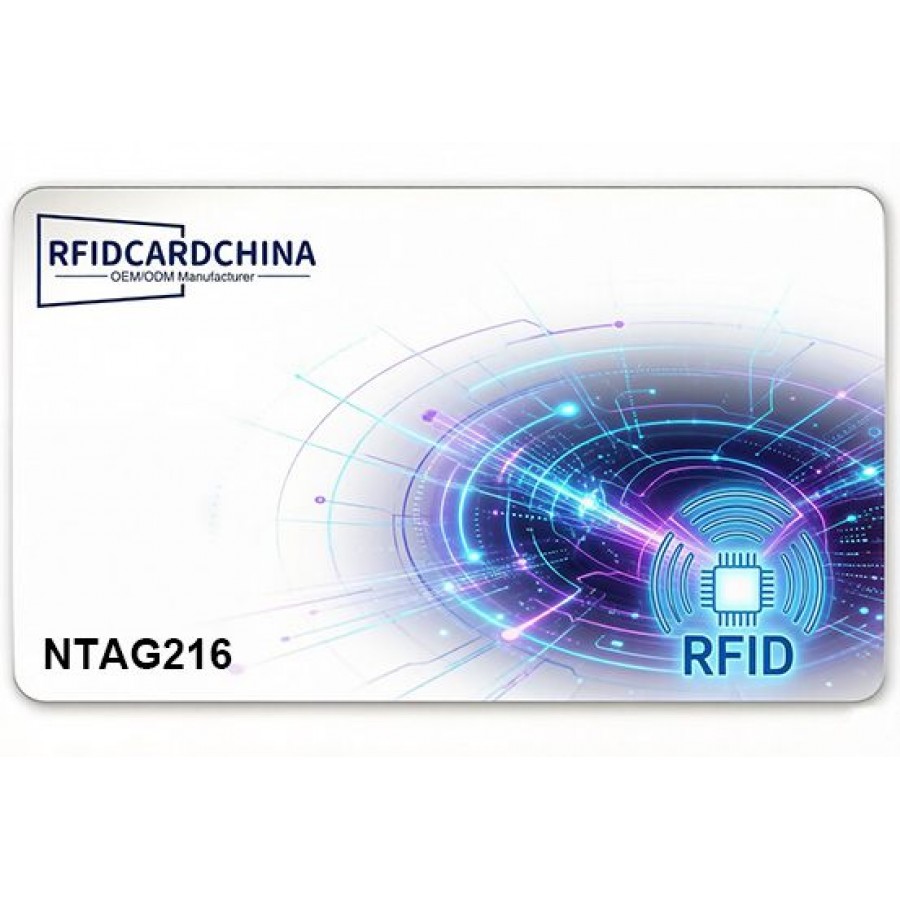 Preprinted CR80 13.56MHz NXP NTAG216 NFC RFID Cards Pack of 100