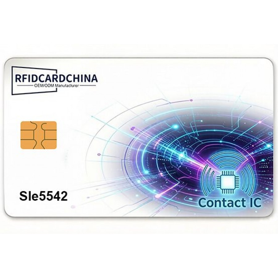 ISO7816 CR80 FM4442 Preprinted Contact Smart Cards Pack of 100